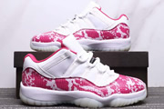 Women Jordan 11 Low Pink Snakeskin